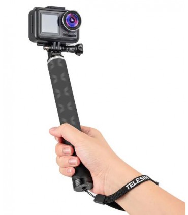 Selfie Stick Telescopic Carbon, 90 cm, Telesin - Compatibil Gopro, Dslr, Dji Osmo, Xiaomi Yi, Sjcam
