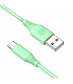 Cablu Silicon Tellur Usb To Type-C, 3A, 1M, Verde