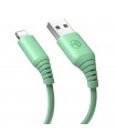 Cablu Silicon Tellur Usb To Lightning, 3A, 1M, Verde