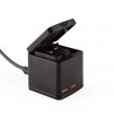 Set Incarcator Tip Cutie 3 Slot-Uri Si 2 Baterii Telesin Compatibil Gopro 5,6,7,8 Black