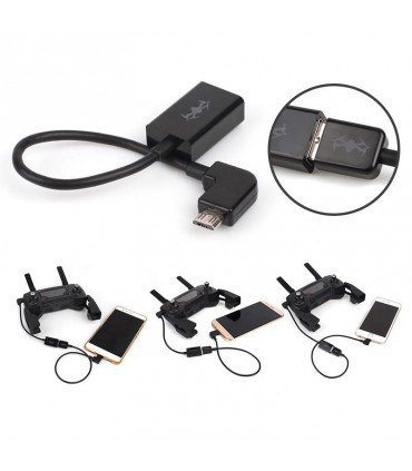 Conectica Cablu de conversie Micro-USB la USB pentru telecomanda drona Spark, Mavic Pro , Mavic Air, Mavic 2, Mavic Mini SUNN...